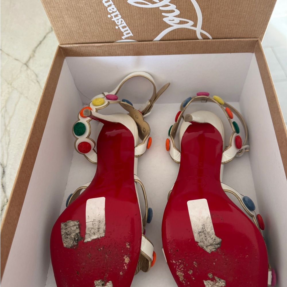 Christian Louboutin Smartissima 100 Kid Irise Sandals - Picture 4 of 7
